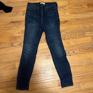 Madewell 10” high rise skinny jeans size 27